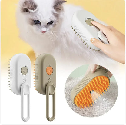 The Warm-Steam Brush That Calms Anxious Pets - While You Groom